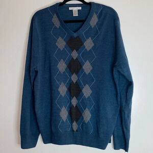 Geoffrey Beene Sweater Soft Blue XL